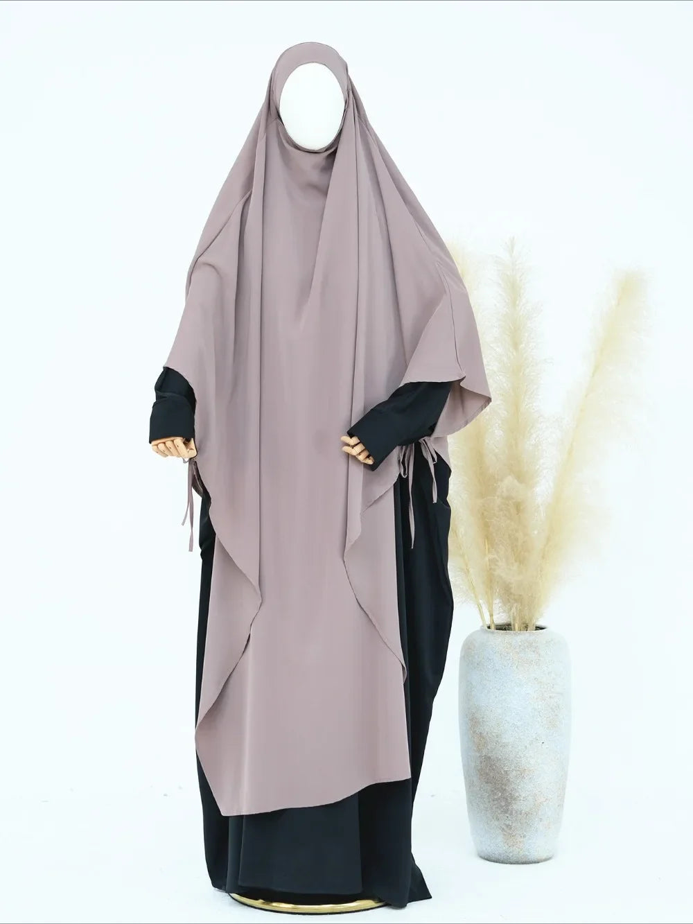 Eid Muslim Women Khimar Hijab Islamic Dubai Solid Color Scarves Turban Arab Ladies Praying Headdress Ramadan Long Headscarf 2025