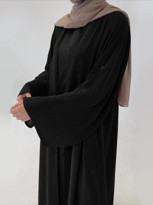 Eid Muslim Abaya for Women Party Dresses Beading Cardigan Jalabiya  Abayas Kaftan Arab Long Robe Ramadan Morocco Dubai Islam