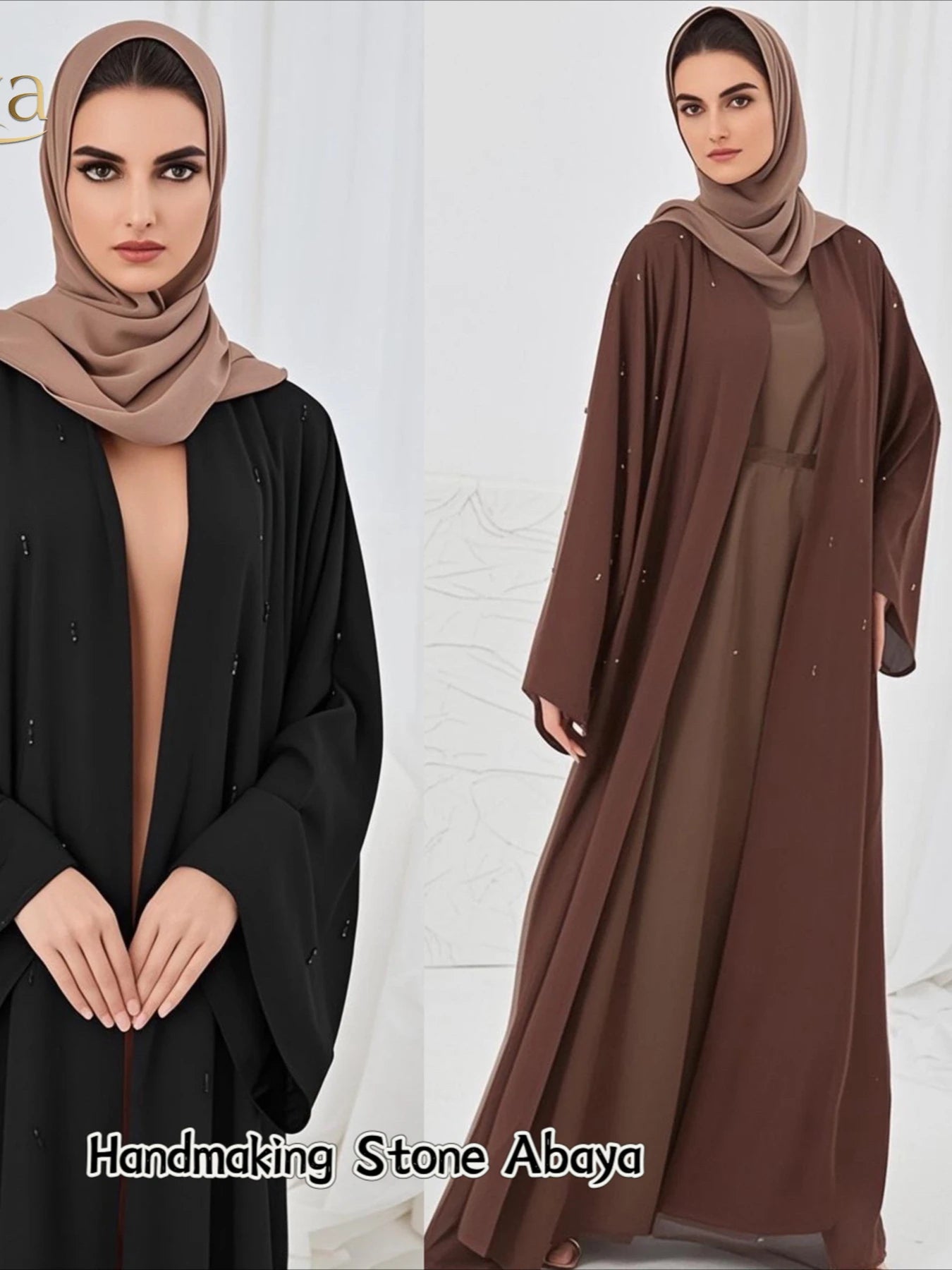 Eid Muslim Abaya for Women Party Dresses Beading Cardigan Jalabiya  Abayas Kaftan Arab Long Robe Ramadan Morocco Dubai Islam
