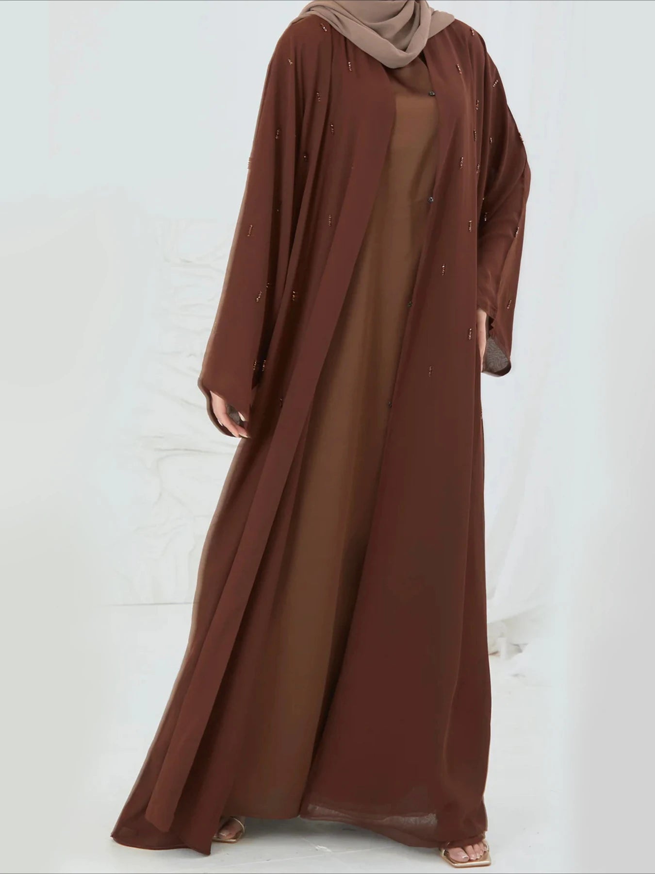 Eid Muslim Abaya for Women Party Dresses Beading Cardigan Jalabiya  Abayas Kaftan Arab Long Robe Ramadan Morocco Dubai Islam